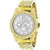 Luxurman Men's Diamond Raptor Yellow Gold Plated Watch 0.5ct