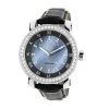 Luxurman Men's VS Diamond Bezel Watch 4 Ct Blue MOP