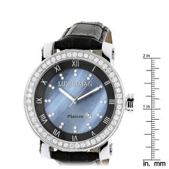 Luxurman Men's VS Diamond Bezel Watch 4 Ct Blue MOP -Watch Store luxurman mens vs diamond bezel watch 450ct blue mop p 8270 ruler