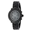 Luxurman Oversized Women's Black Diamond Watch 2.15ct