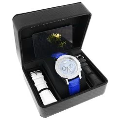 Luxurman Raptor Men's Diamond Watch With 0.25ct Blue MOP W Leather Strap 8 Luxurman Raptor Men's Diamond Watch With 0.25ct Blue MOP W Leather Strap -Watch Store luxurman rapor watches mens diamond watch 025ct blue mop w leather strap box