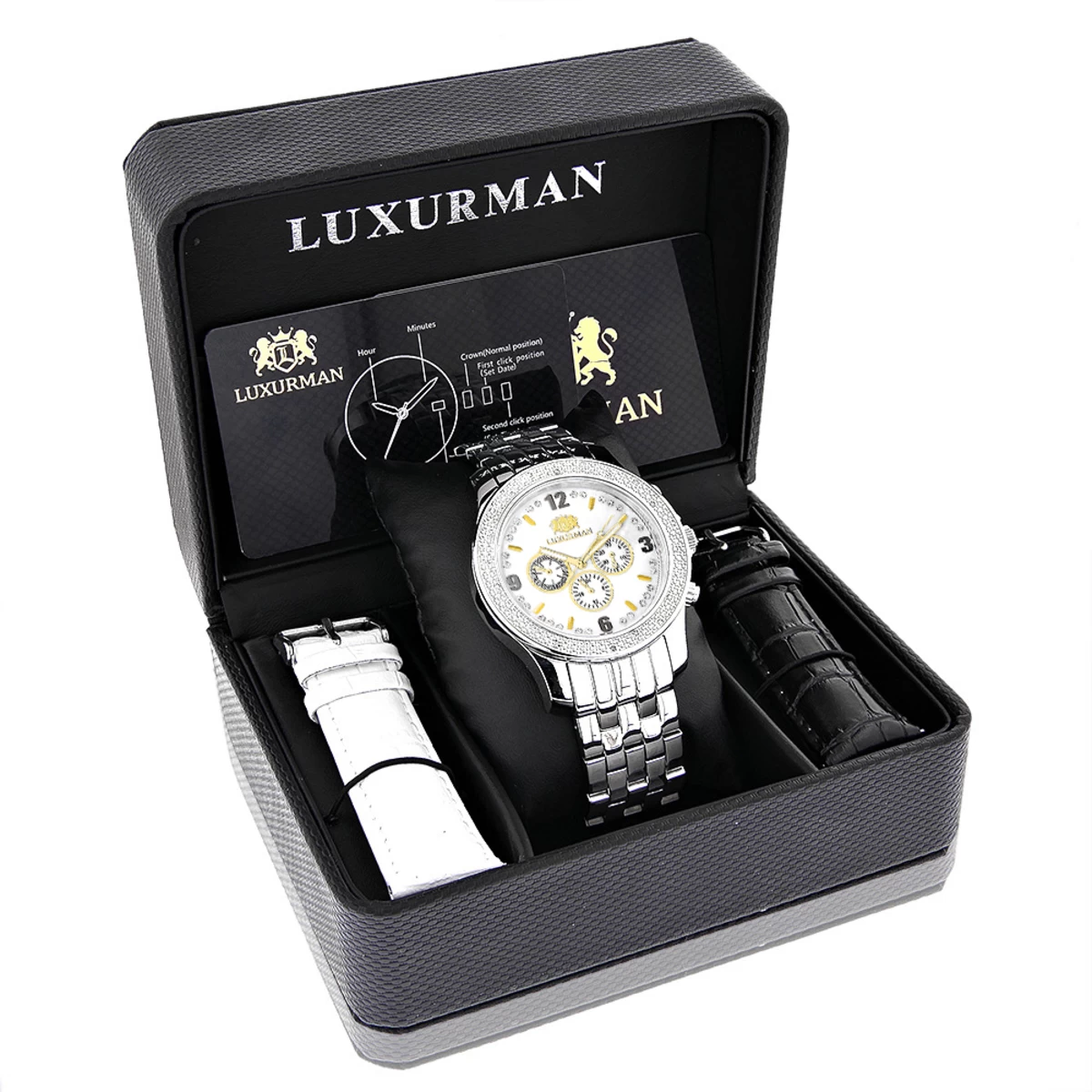 Luxurman Raptor Two-Tone Men's Diamond Watch 0.25ct 4 Luxurman Raptor Two-Tone Men's Diamond Watch 0.25ct - Image 4