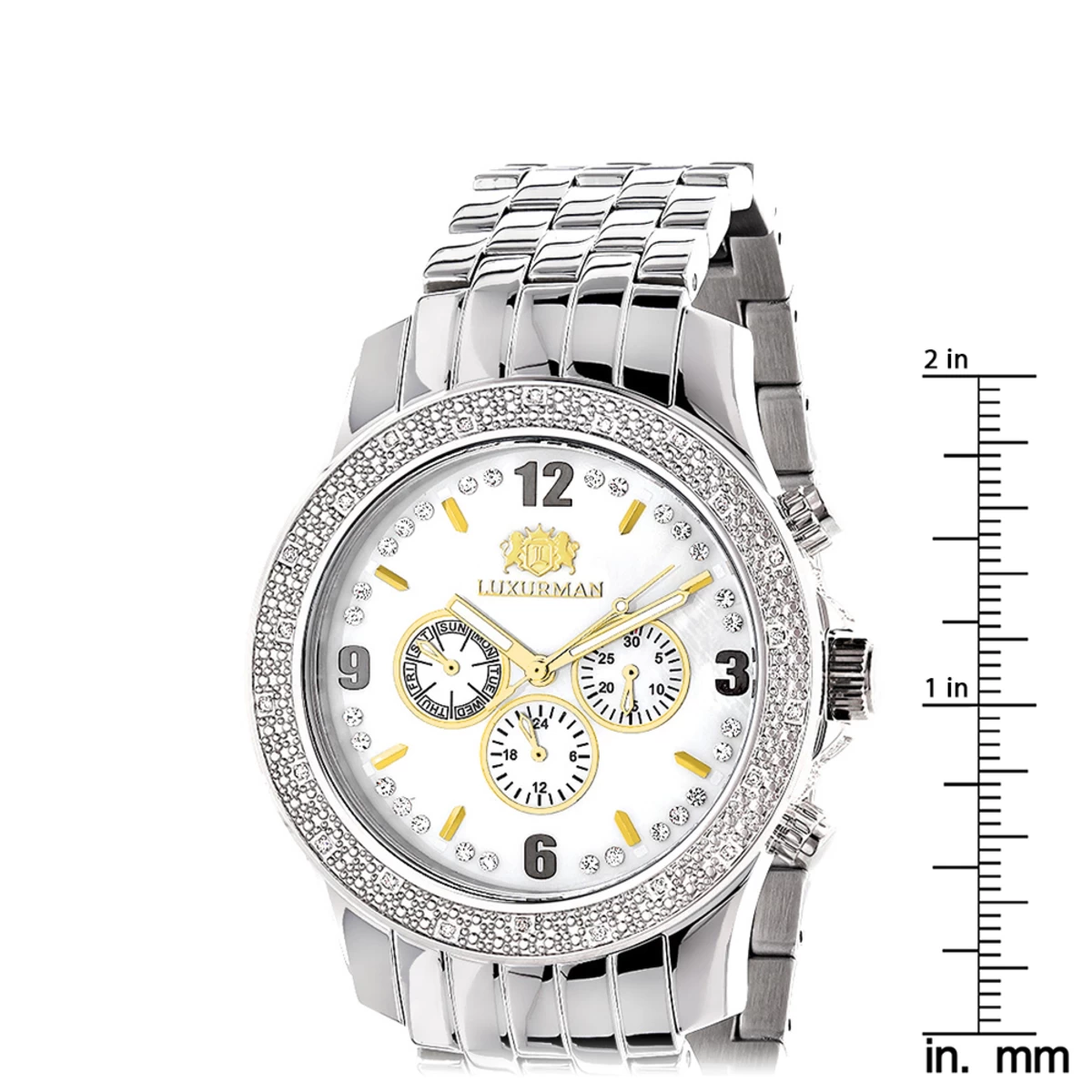 Luxurman Raptor Two-Tone Men's Diamond Watch 0.25ct 5 Luxurman Raptor Two-Tone Men's Diamond Watch 0.25ct - Image 5