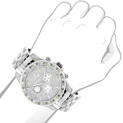 Luxurman Raptor Unique Men's Multicolor Diamond Watch 3.75ct -Watch Store luxurman raptor unique mens multicolor diamond watch 375ct bod