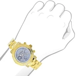 Luxurman Real Diamond Watch For Women 0.3ct Yellow Gold Plated Montana -Watch Store luxurman real diamond watch for women 03ct yellow gold plated montana bod
