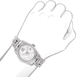 Luxurman Tribeca Women's Diamond Bezel & Band Watch 3ct Platinum Plated 9 Luxurman Tribeca Women's Diamond Bezel & Band Watch 3ct Platinum Plated -Watch Store luxurman tribeca womens diamond bezel band watch 3ct platinum platedbod