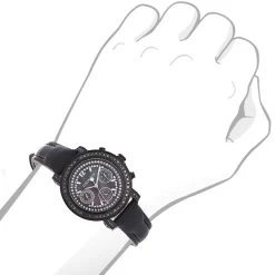Luxurman Black Diamond Watch For Women 2.15 Carats -Watch Store luxurman watches black diamond watch for women 215 carats p 49995bod