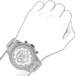 Luxurman Iced Out Men's Diamond Watch 1.25ct -Watch Store luxurman watches iced out mens diamond watch 125ct 3