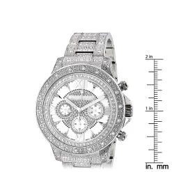 Luxurman Iced Out Men's Diamond Watch 1.25ct -Watch Store luxurman watches iced out mens diamond watch 125ct ruler