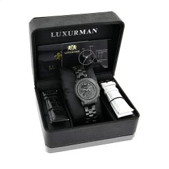 Luxurman Ladies Black Diamond Watch 2.15ct -Watch Store luxurman watches ladies black diamond watch 215ct p 49198 2