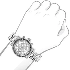 Luxurman Ladies Black Diamond Watch 2.50ct -Watch Store luxurman watches ladies black diamond watch 250ct p 35284bod