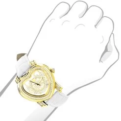 Luxurman Ladies Diamond Heart Watch 0.30ct Yellow Gold Plated 7 Luxurman Ladies Diamond Heart Watch 0.30ct Yellow Gold Plated -Watch Store luxurman watches ladies diamond heart watch 030ct yellow gold plated p 46683bod