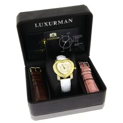 Luxurman Ladies Diamond Heart Watch 0.30ct Yellow Gold Plated 6 Luxurman Ladies Diamond Heart Watch 0.30ct Yellow Gold Plated -Watch Store luxurman watches ladies diamond heart watch 030ct yellow gold plated p 46683box