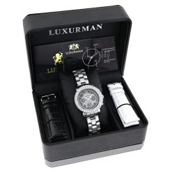 Luxurman Ladies Diamond Watch 3ct Black 7 Luxurman Ladies Diamond Watch 3ct Black -Watch Store luxurman watches ladies diamond watch 3ct black p 43231box