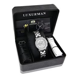 Luxurman Ladies Diamond Watch 3ct -Watch Store luxurman watches ladies diamond watch 3ct p 35273 4