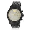 Luxurman Watches Men's Black Diamond Watch 2.25ct
