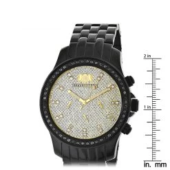Luxurman Watches Men's Black Diamond Watch 2.25ct -Watch Store luxurman watches mens black diamond watch 225ct ruler