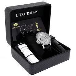 Luxurman Men's Black Diamond Watch 3ct 8 Luxurman Men's Black Diamond Watch 3ct -Watch Store luxurman watches mens black diamond watch 3ct p 35268 box
