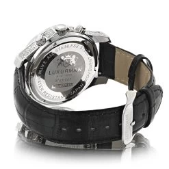 Luxurman Men's Diamond Watch 0.50ct Blue Freeze -Watch Store luxurman watches mens diamond watch 050ct blue freeze p 9712back