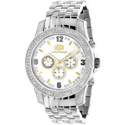Luxurman Men's Diamond Watch 0.50ct
