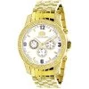 Luxurman Men's Yellow Gold Tone Diamond Watch 0.50ct