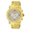 Luxurman Men's Oversized Diamond Watch 0.75ct Yellow Gold