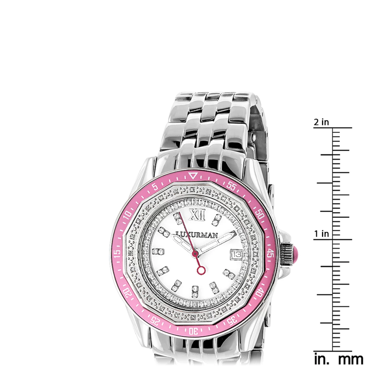 Luxurman Women's Diamond Pink Watch 0.25ct 5 Luxurman Women's Diamond Pink Watch 0.25ct - Image 5