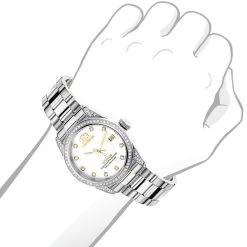 Luxurman Women's Diamond Watch Stainless Steel Tribeca 1.5ct -Watch Store luxurman womens diamond watch stainless steel tribeca 15ct bod