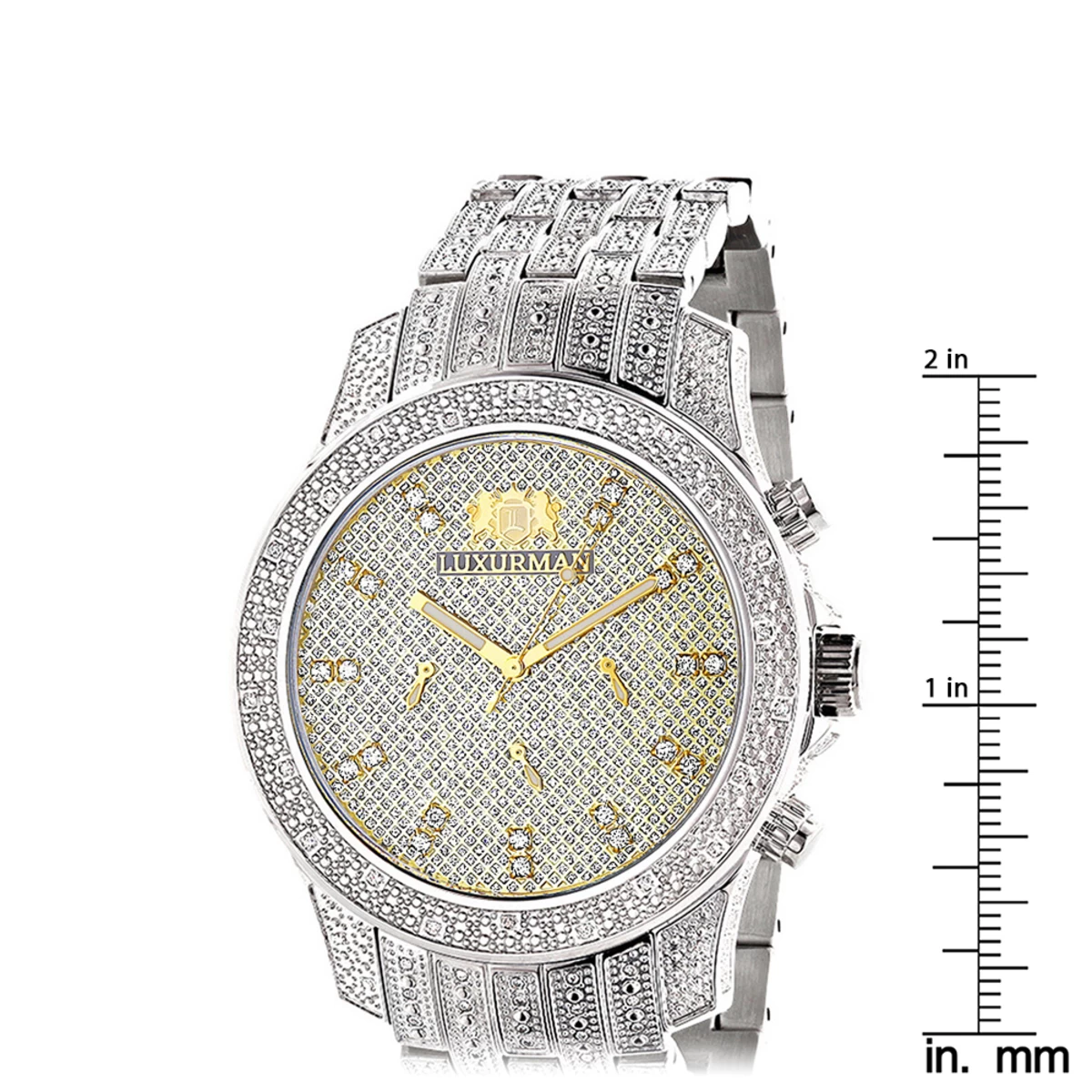 Luxurman Wrist Men's Diamond Watch 1.25ct 5 Luxurman Wrist Men's Diamond Watch 1.25ct - Image 5