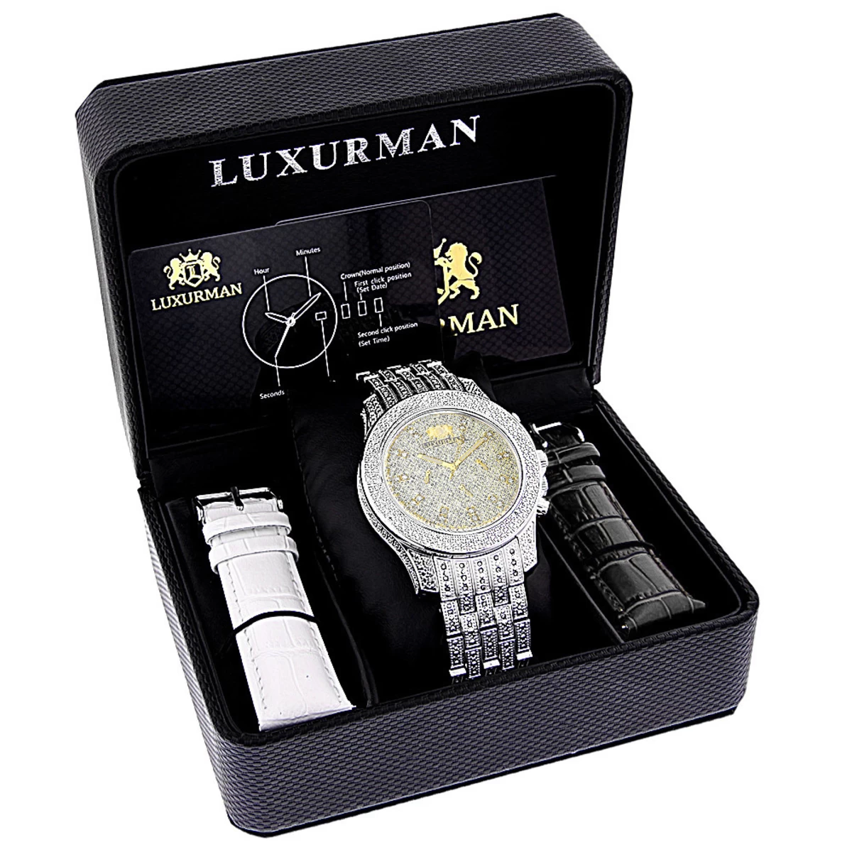 Luxurman Wrist Men's Diamond Watch 1.25ct 4 Luxurman Wrist Men's Diamond Watch 1.25ct - Image 4