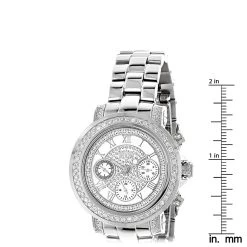 Men's And Ladies Diamond Luxuman Diamond Watch 2ct -Watch Store mens and ladies diamond watches luxuman diamond watch 2ct ruler