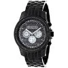 Luxurman Designer Men's Black Diamond Watch 2.5 Carats