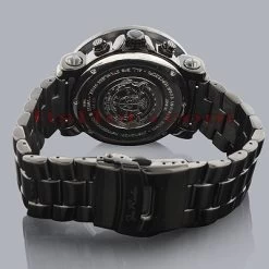Men's Black Diamond 8.00ct Joe Rodeo Junior Watch -Watch Store mens black diamond watches 800ct joe rodeo junior p 42323back