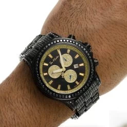 Men's Black Diamonds Watch 26.7ct Joe Rodeo Master Pilot -Watch Store mens black diamonds watch 267ct joe rodeo master pilot p 22689 bod2