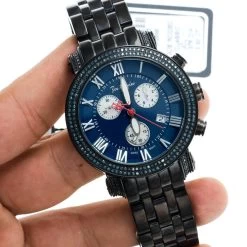 Men's Blue Diamond Joe Rodeo Classic Watch 3.5 -Watch Store mens blue diamond watches joe rodeo classic watch 35 p 35774 bod3