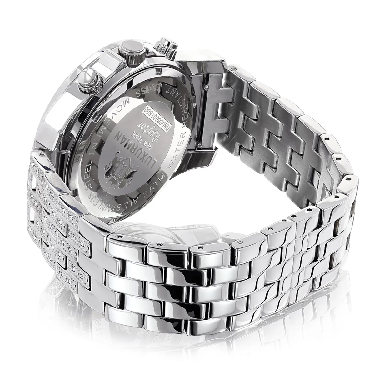 Men's Diamond Band Watch By LUXURMAN 1 Carat 2 Men's Diamond Band Watch By LUXURMAN 1 Carat - Image 2