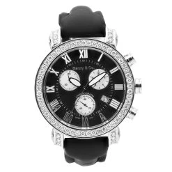 Men's Diamond Benny And Company Watch 6ct Black