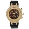 Men's Diamond Bezel Watch By Joe Rodeo: Master Model 2.20ct Yellow Gold Plated