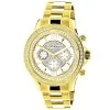 Men's Diamond Bezel Watch Yellow Gold Plated Luxurman 2ct