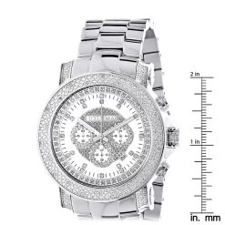 Men's Diamond Chronograph Watch By Luxurman 0.75ct Escalade -Watch Store mens diamond chronograph watch by luxurman 075ct escalade ruler