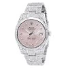 Men's Diamond Iced Out Watch Rolex Datejust 41mm Rose Dial Oyster Bracelet