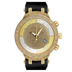 Men's Diamond Joe Rodeo Watch 2.20ct Yellow Gold Master