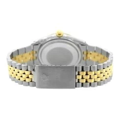 Men's Diamond Rolex Oyster Perpetual Datejust Gold & Stainless Steel Watch White Dial -Watch Store mens diamond rolex oyster perpetual datejust gold stainless steel watch back