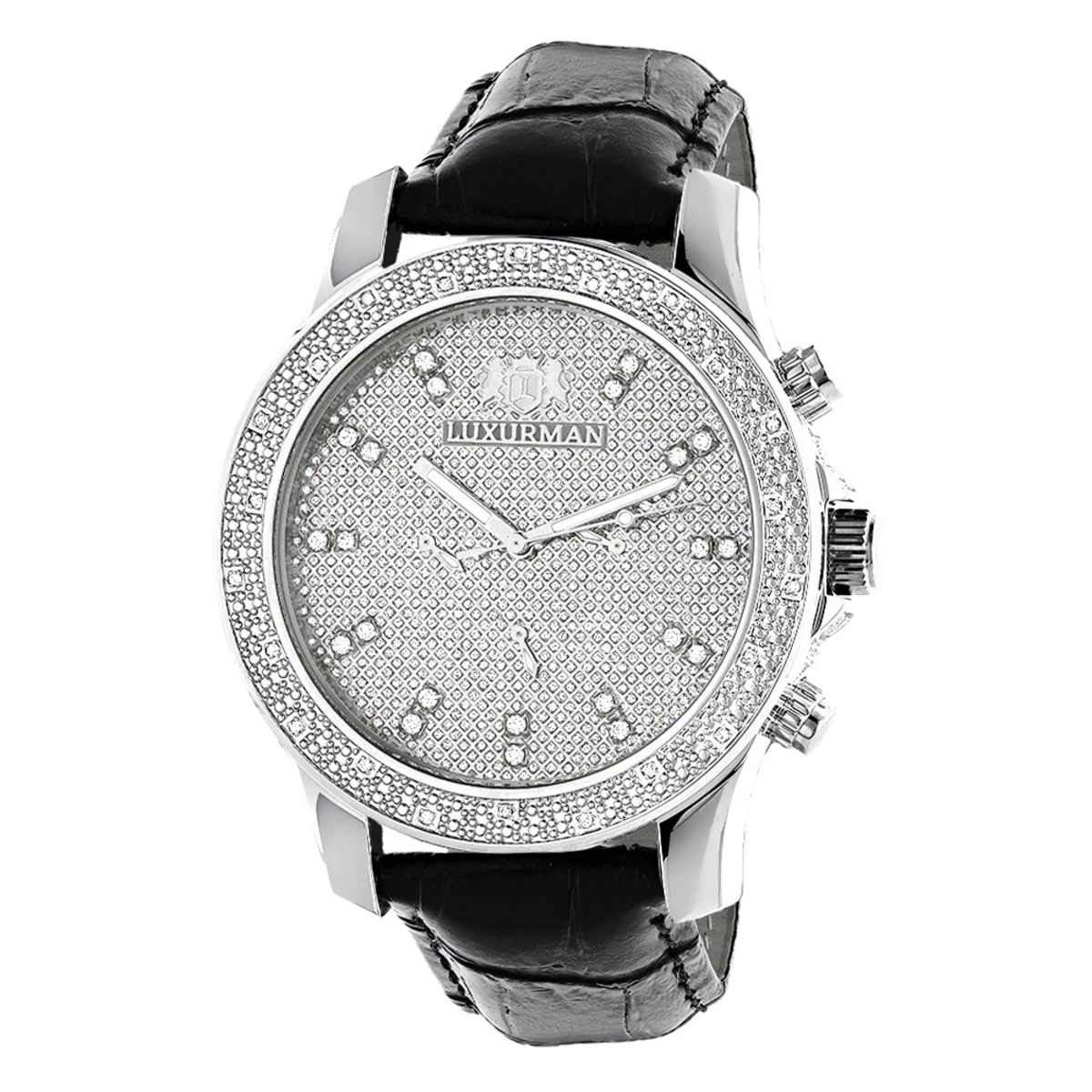 Men's Diamond Watch 0.25ct By Luxurman 1 Men's Diamond Watch 0.25ct By Luxurman