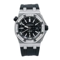 Men's Diamond Watch Audemars Piguet Royal Oak Offshore 42mm Black Dial