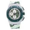 Men's Diamond Watch Audemars Piguet Royal Oak Offshore 44mm Green Dial