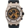 Men's Diamond Watch Audemars Piguet Royal Oak Offshore 18K Gold Brown Dial