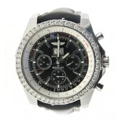 Men's Diamond Watch Breitling Bentley 48,7mm Black Dial