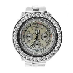 Men's Diamond Watch Breitling Bentley 48,7mm White Dial