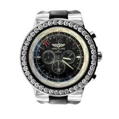 Men's Diamond Watch Breitling Bentley 49mm Black Dial